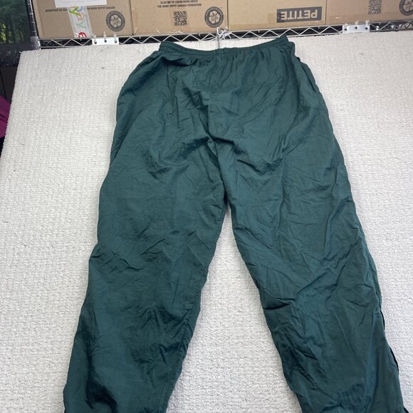 Vintage 90s Nike Pants Men XL Green Nylon Windbreaker Track Warm Up Zip Read** - Picture 11 of 16